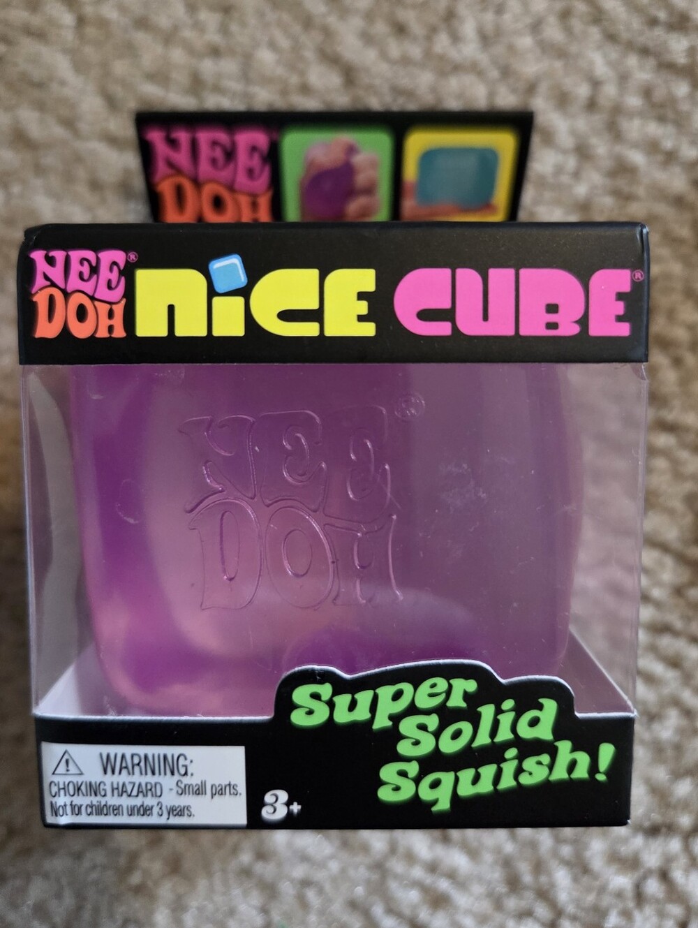 New NeeDoh Nice Cube pink. Super solid squish toy!Fun stress reliever.